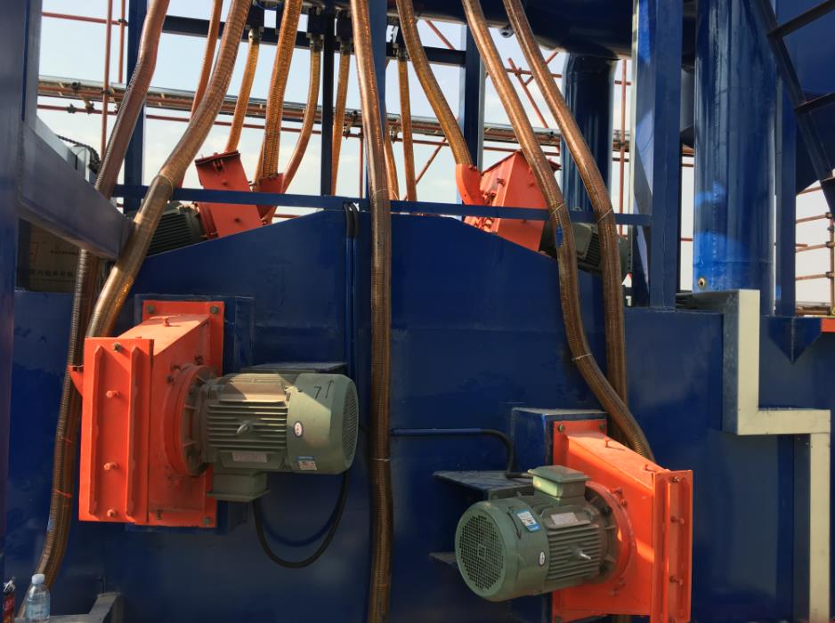 發(fā)往徐州通過(guò)式拋丸機(jī)拋丸器如何調(diào)整？